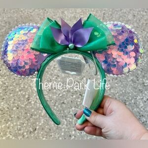 2025 Disney Parks Ariel Little Mermaid Sequin Minnie Ear Headband USA NEW